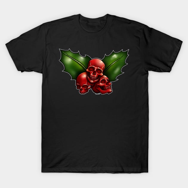 Horror Holly T-Shirt by Jan Grackle